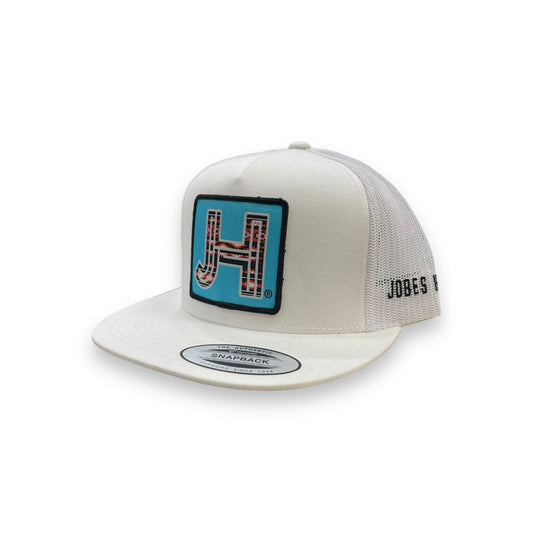 Jobes Hat - White Azul Patch