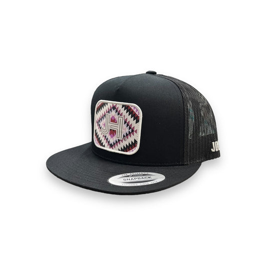 Jobes Hat - Black Purple Aztec Patch