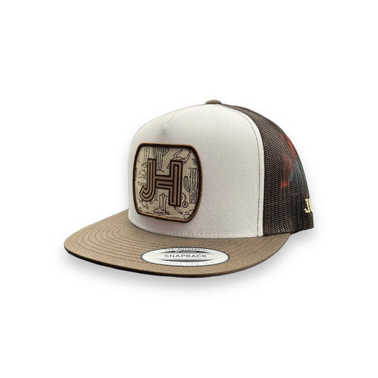 Jobes Hat - White/Brown Hats&Boots Patch