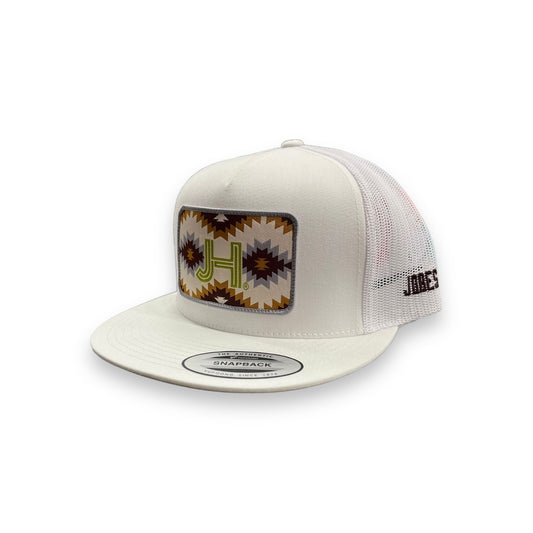 Jobes Hat - White Aztec Print Patch