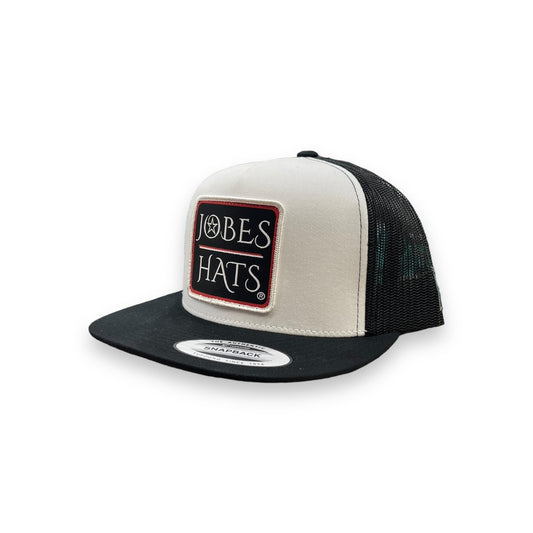 Jobes Hat - White/Black JH Star Patch