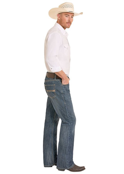 Rock&Roll Denim Relaxed Boot Cut Jean - Rope Stitch