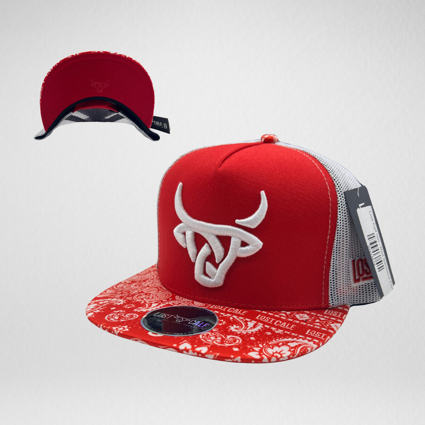 Lost Calf Hat - Red Bandana Flat