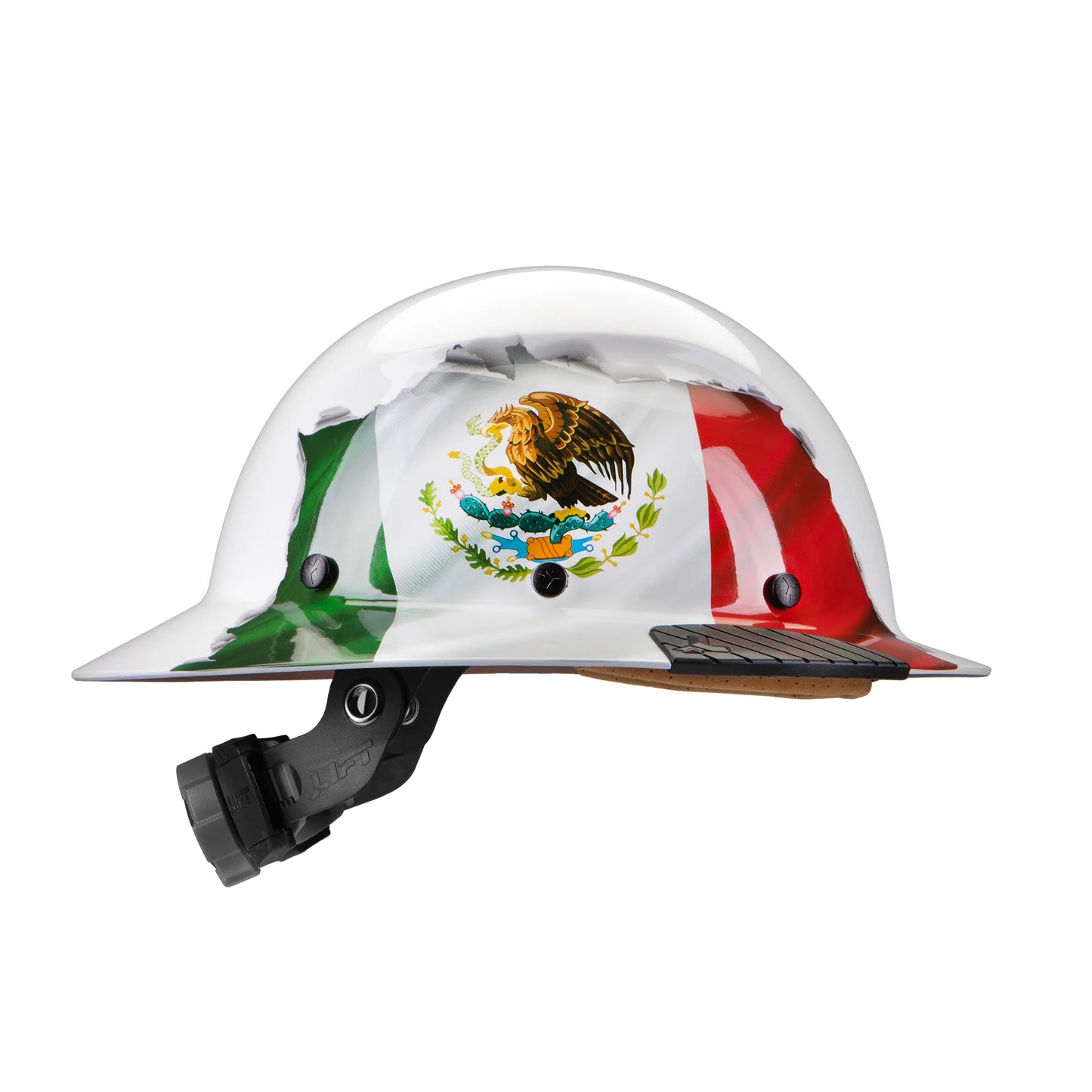 Lift Safety Dax Full Brim - Mexican Flag Fiber Reinforced Hard Hat