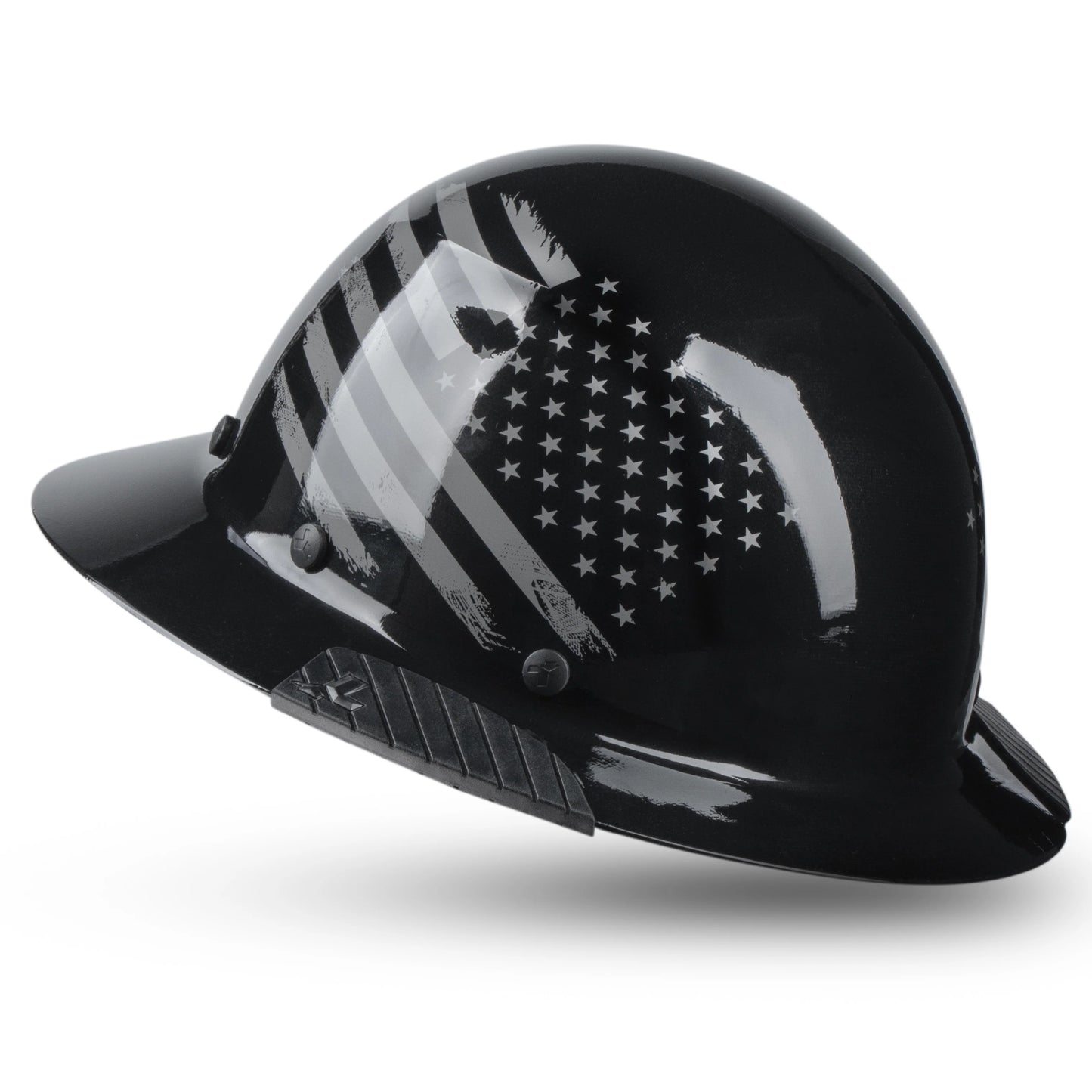 Lift Safety Dax Full Brim - Blackout American Flag Fiber Reinforced Hard Hat