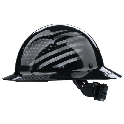 Lift Safety Dax Full Brim - Blackout American Flag Fiber Reinforced Hard Hat