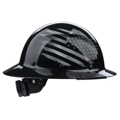 Lift Safety Dax Full Brim - Blackout American Flag Fiber Reinforced Hard Hat