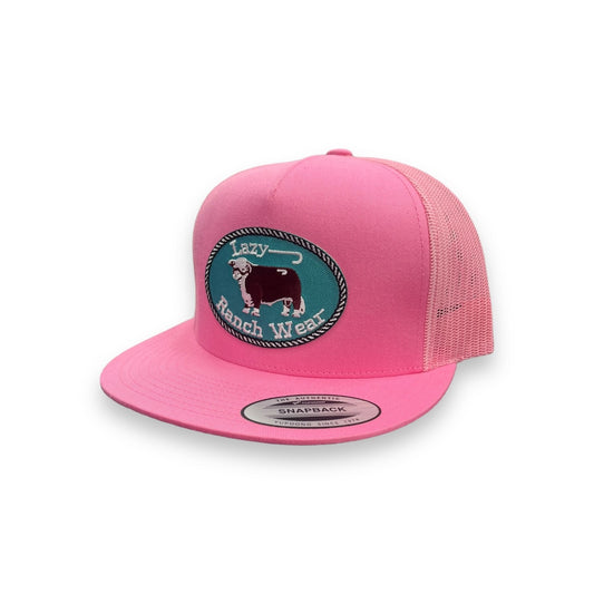 Lazy J Hat - Pink Original Patch