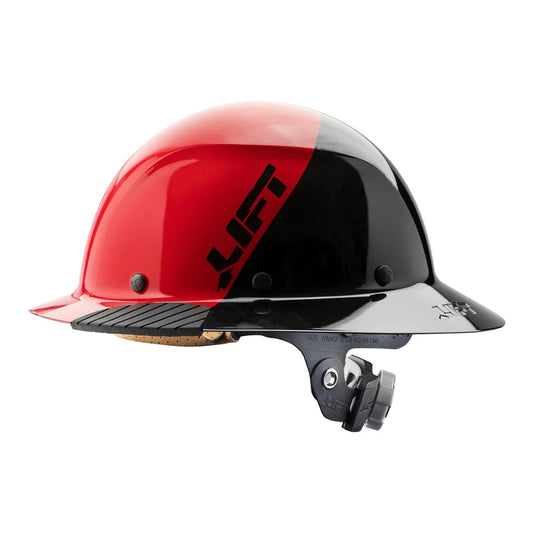 Lift Safety Dax Full Brim - 50/50 Red Fiber Reinforced Hard Hat