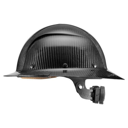 Lift Safety Dax Full Brim - Gloss Black Carbon Fiber Hard Hat