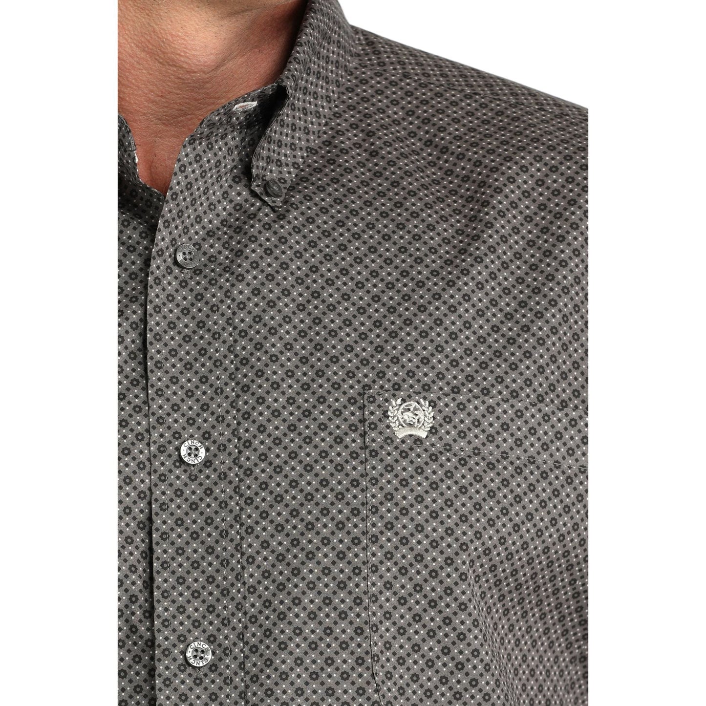 Cinch Men’s L/S Print 5960 - Grey