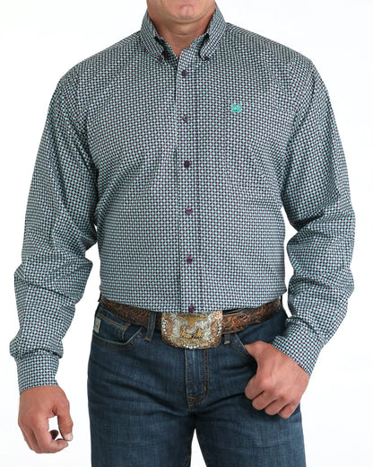 Cinch Men’s L/S Classic Print 5972 - Purple