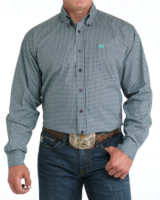 Cinch Men’s L/S Classic Print 5972 - Purple