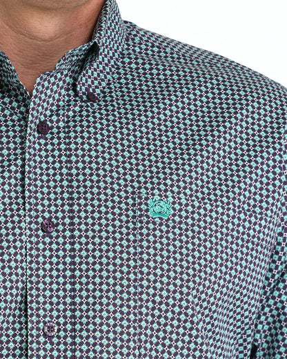 Cinch Men’s L/S Classic Print 5972 - Purple