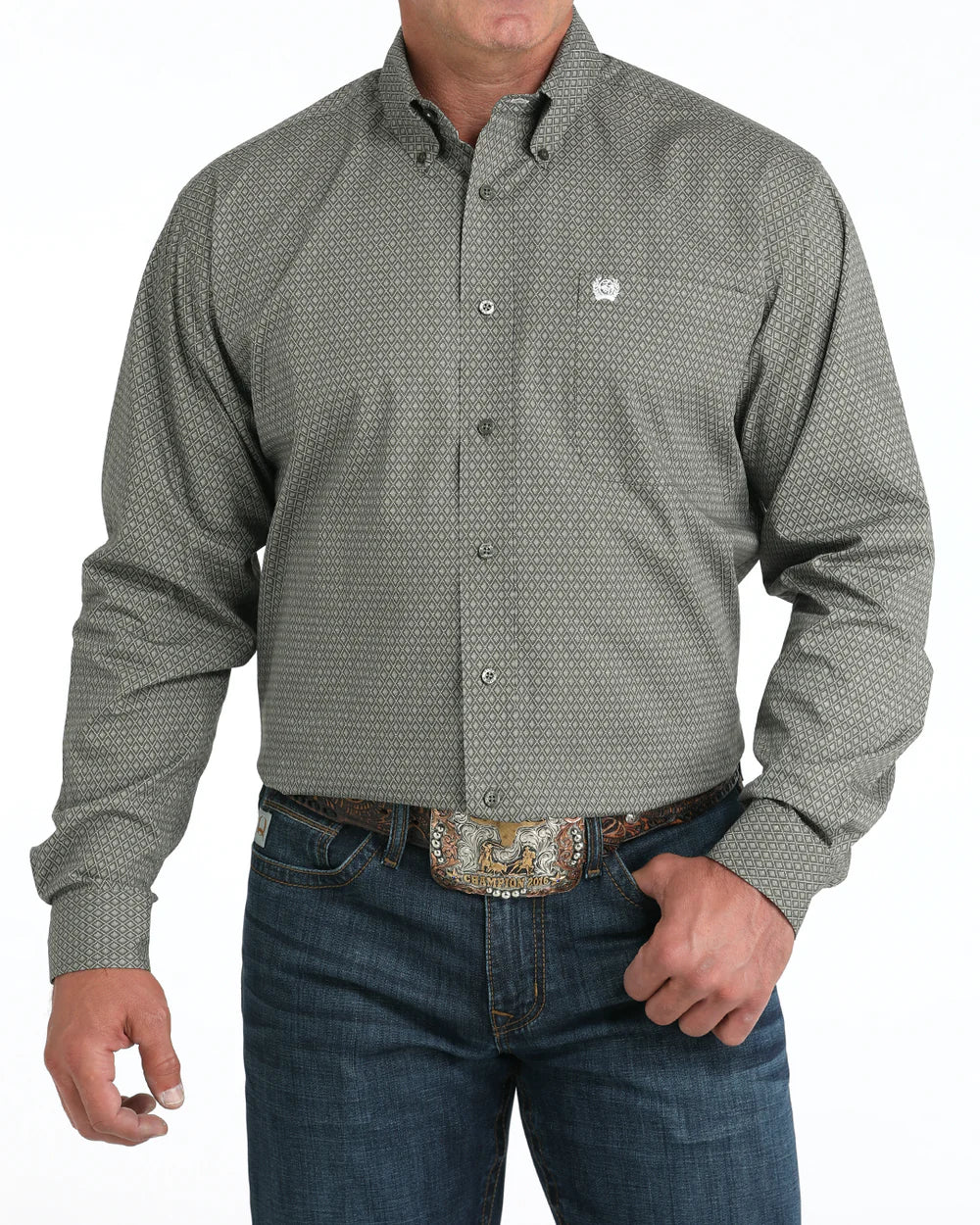 Cinch Men’s L/S Classic Print 5981- Olive