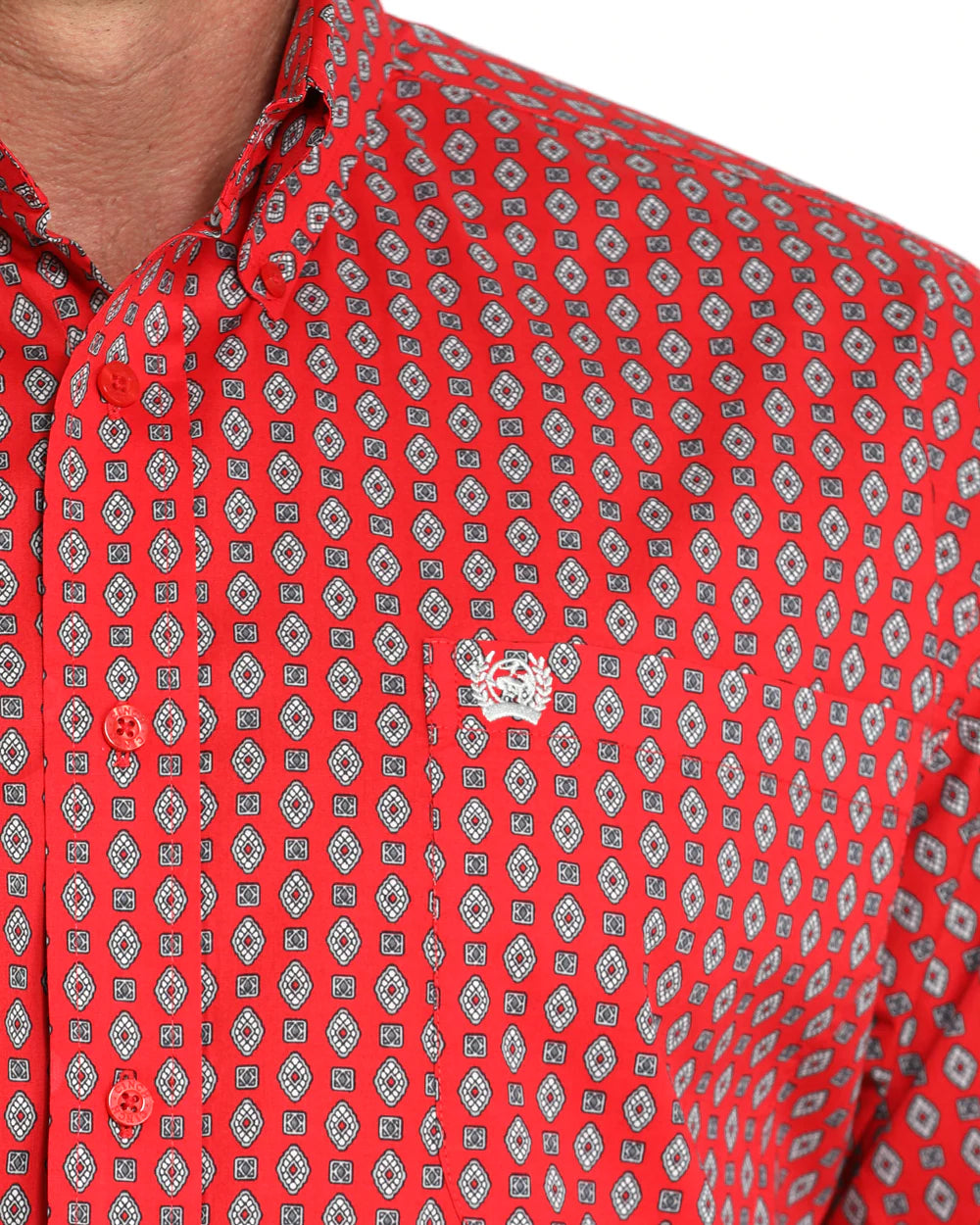 Cinch Men’s L/S Print 5994 - Red