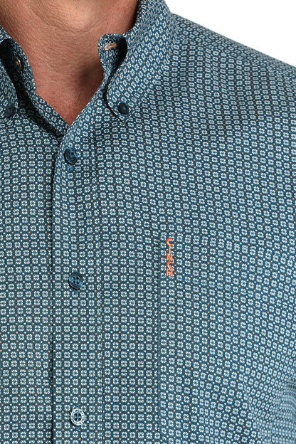 Cinch Men’s Modern Fit L/S Print 7136 - Teal