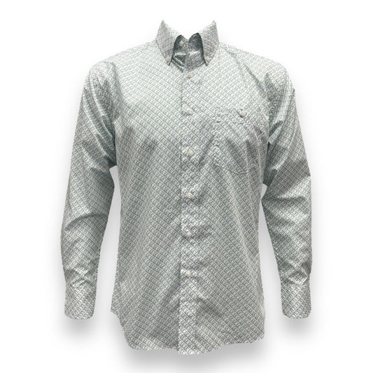 Wrangler Long Sleeve Shirt - Green Diamond (N)