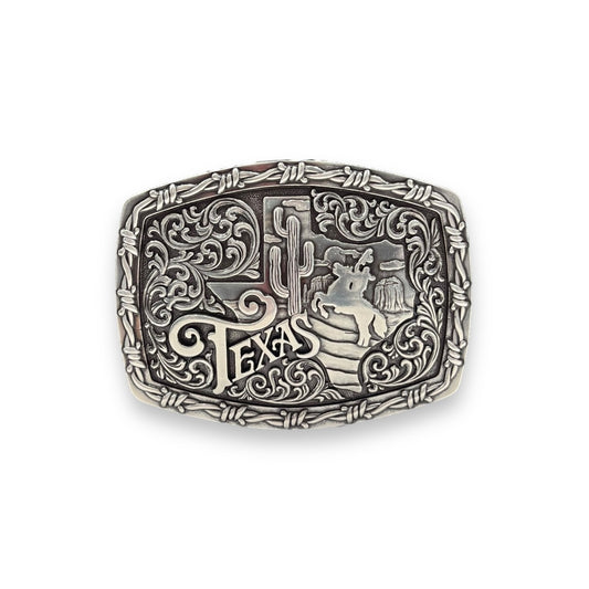 Men's Nocona Barbed Wire Texas Logo Buckle