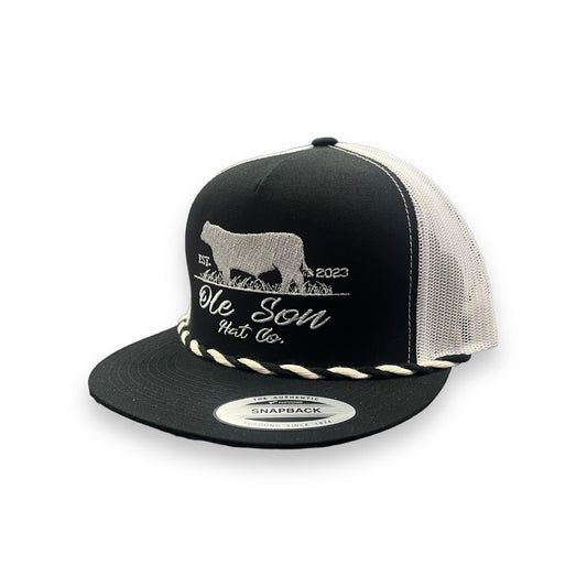 Ole Son Hat Co - Black/White Cattlemen Rope Hat