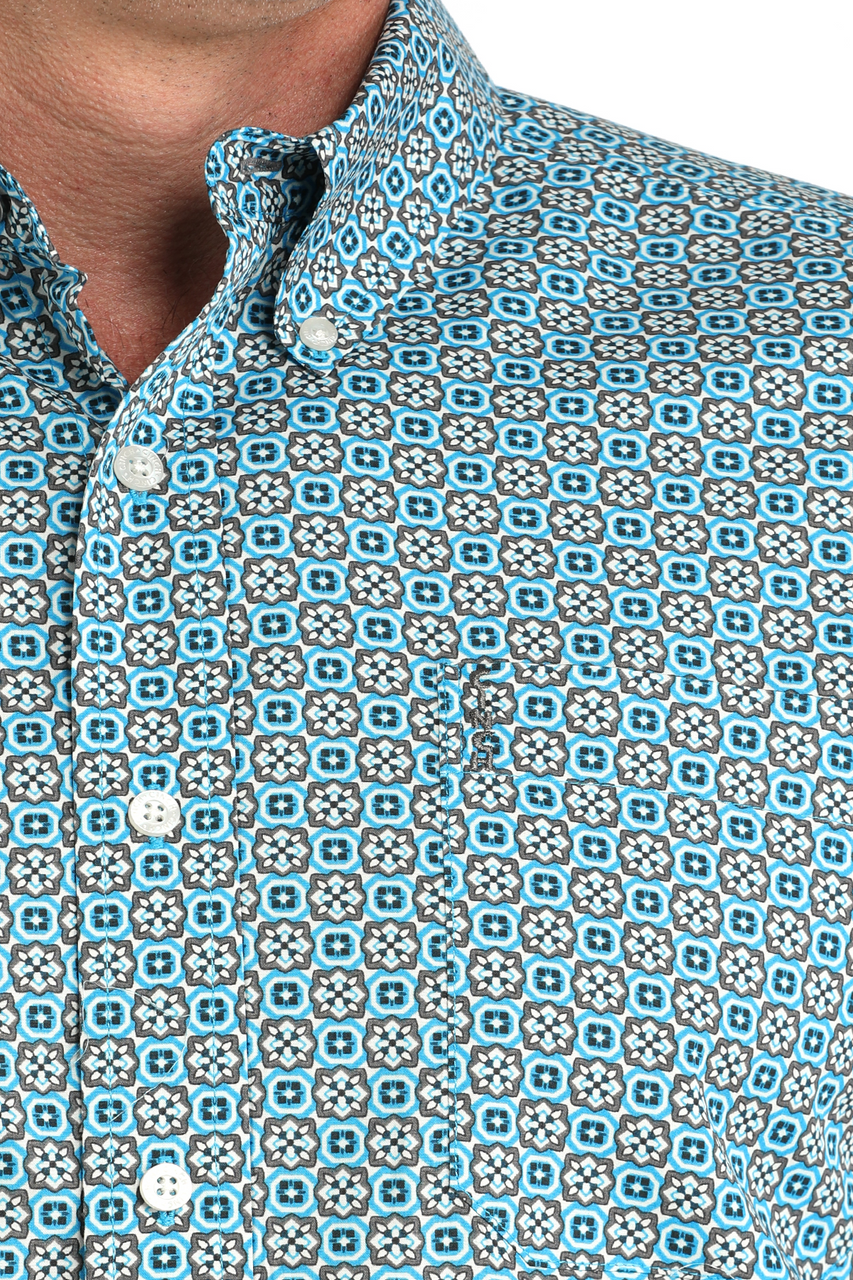 Cinch Men’s L/S Modern Print 7137 - Blue