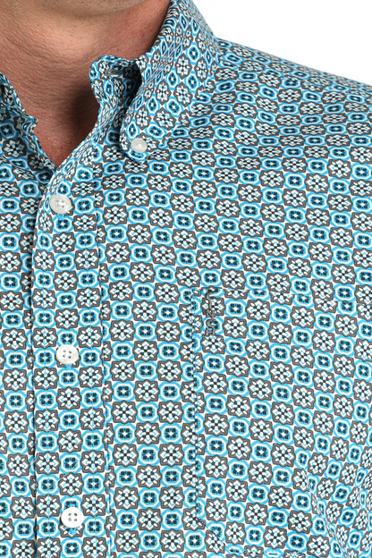 Cinch Men’s L/S Modern Print 7137 - Blue