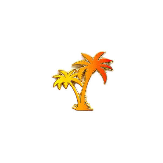 Gradient Palm Tree - Gold Pin