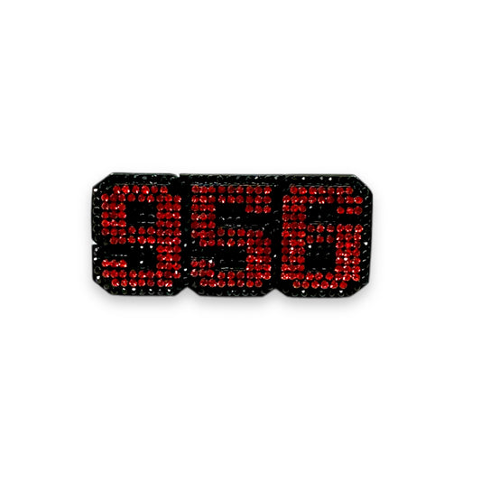 Iced Red/Black 956 Hat Pin