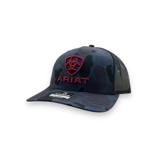 Ariat Camo 3D Embroidered Logo Hat - Navy