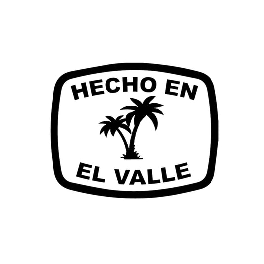 Hecho en el Valle BK/WH Sticker