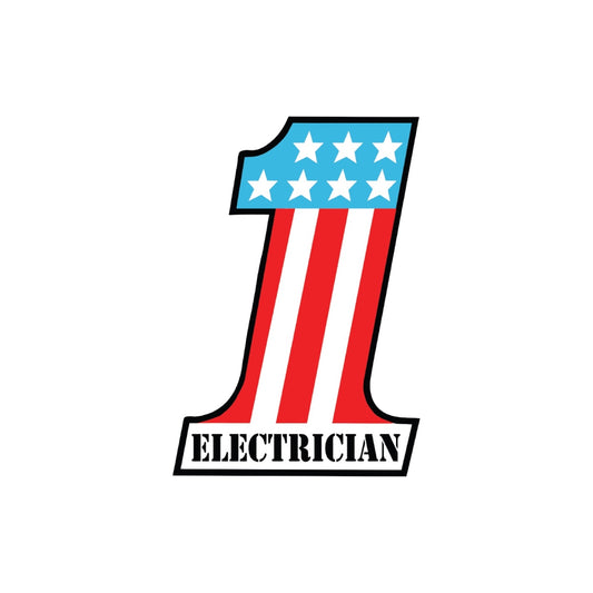 #1 Electrician Sticker