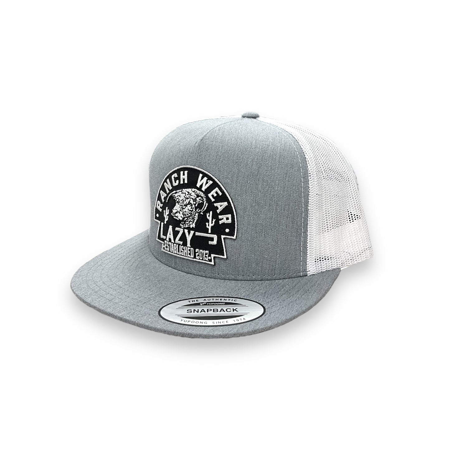 Lazy J Hat - Grey/White Black Arrowhead