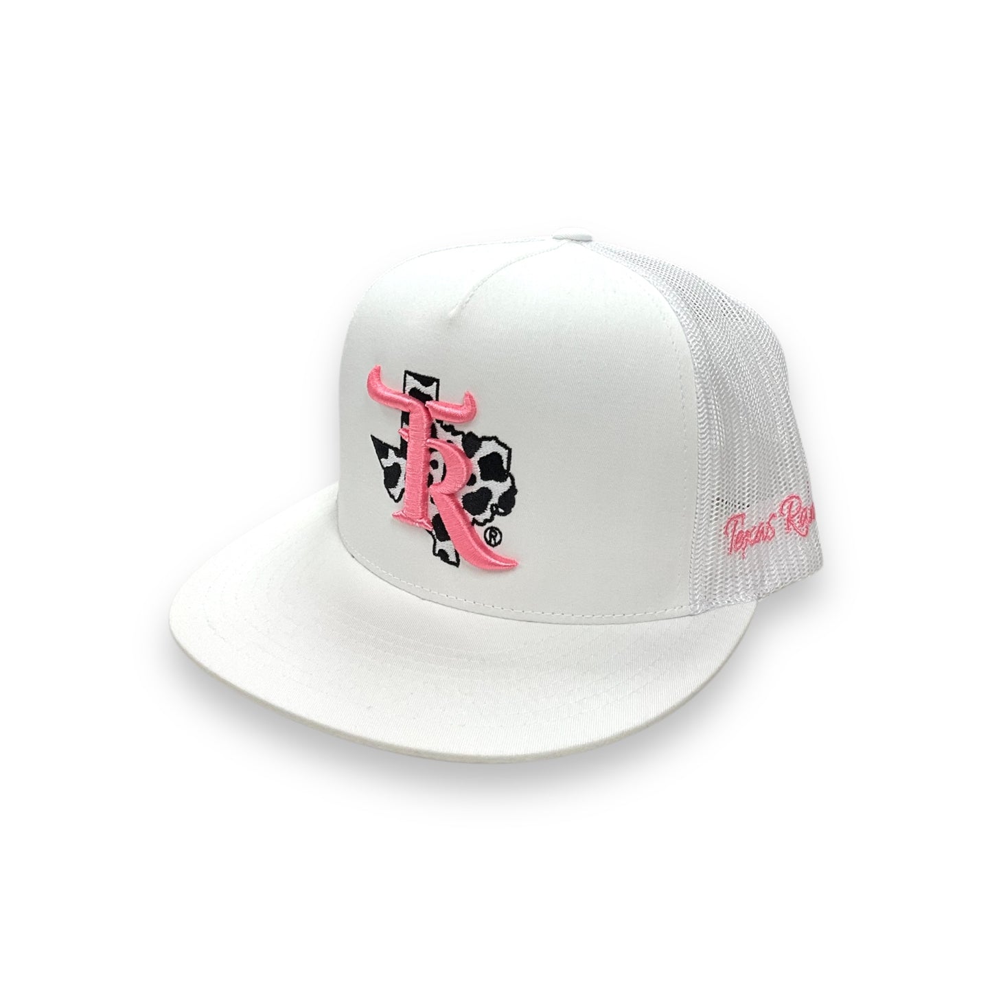 Texas Ranch Hat - Cow Print White