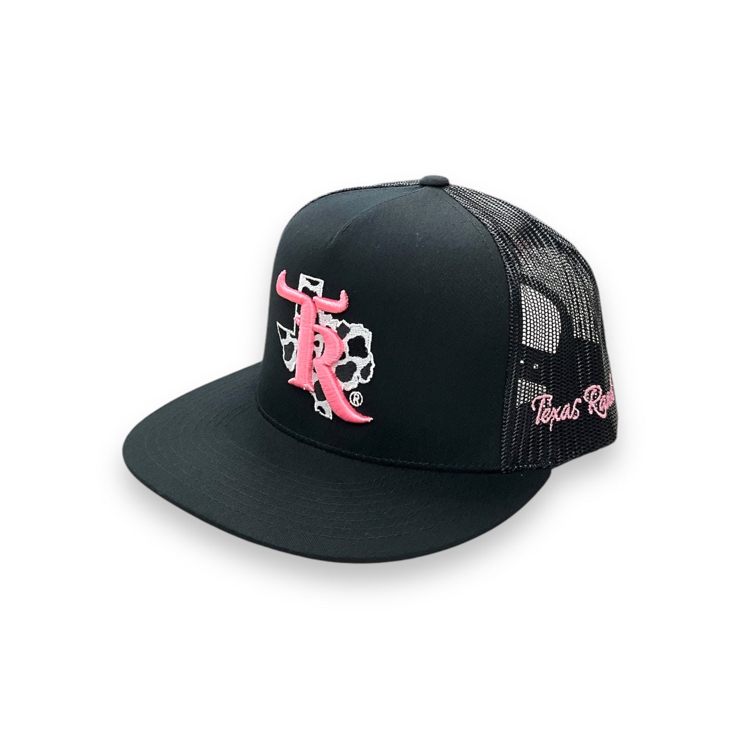 Texas Ranch Hat - Cow Print Black