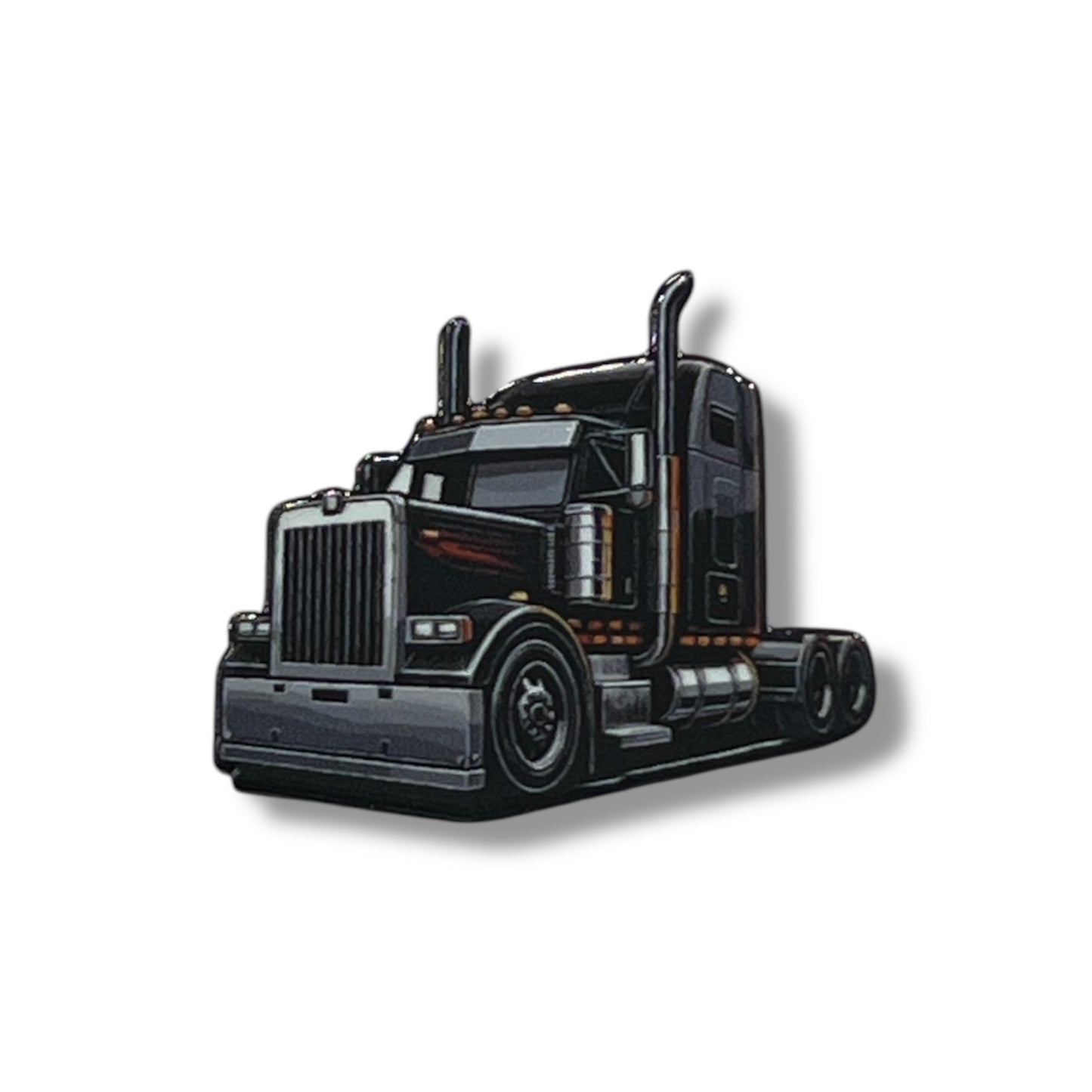 Semi Truck Hat Pin - Black