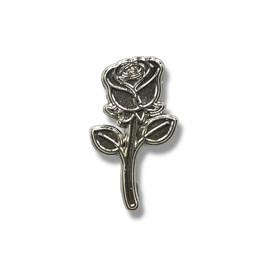 Rose Hat Pin - Silver