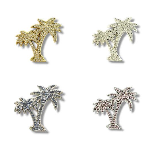 Iced Out Palm Tree Hat Pins