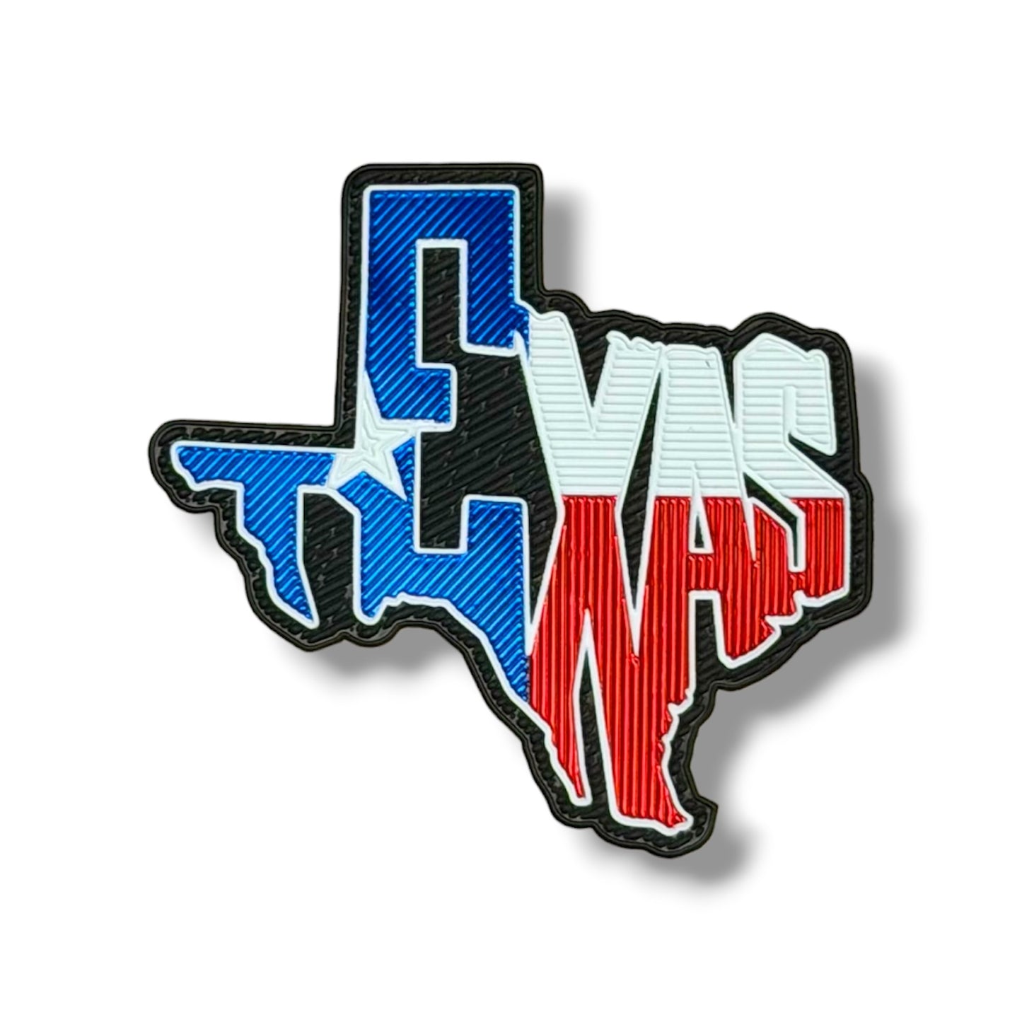3D TX Silhouette Sticker