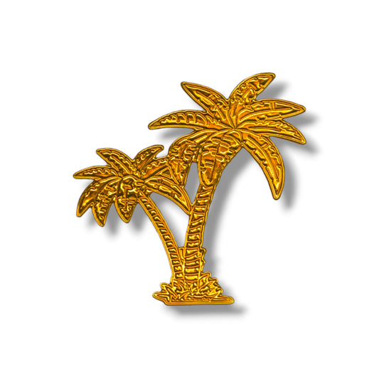 3D Palm Tree Sticker - Gold