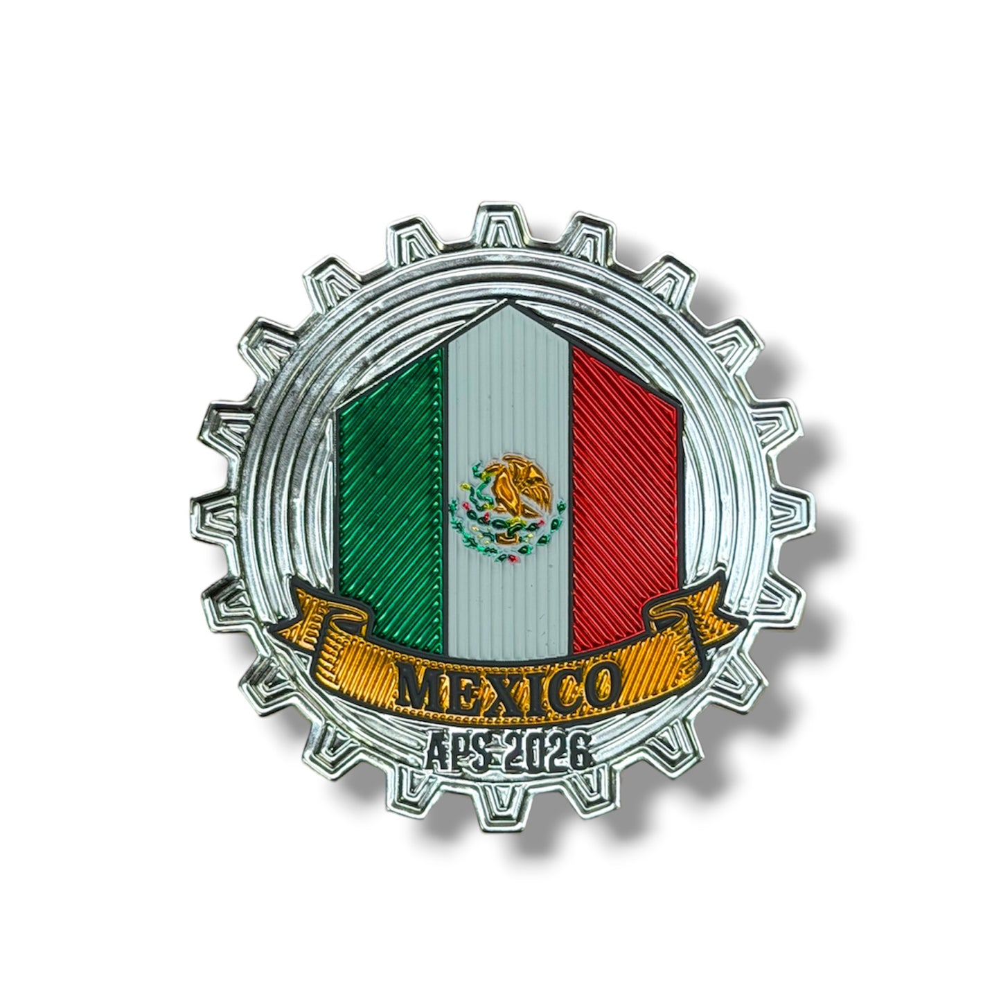 3D MX Shield Sticker - Gold Banner