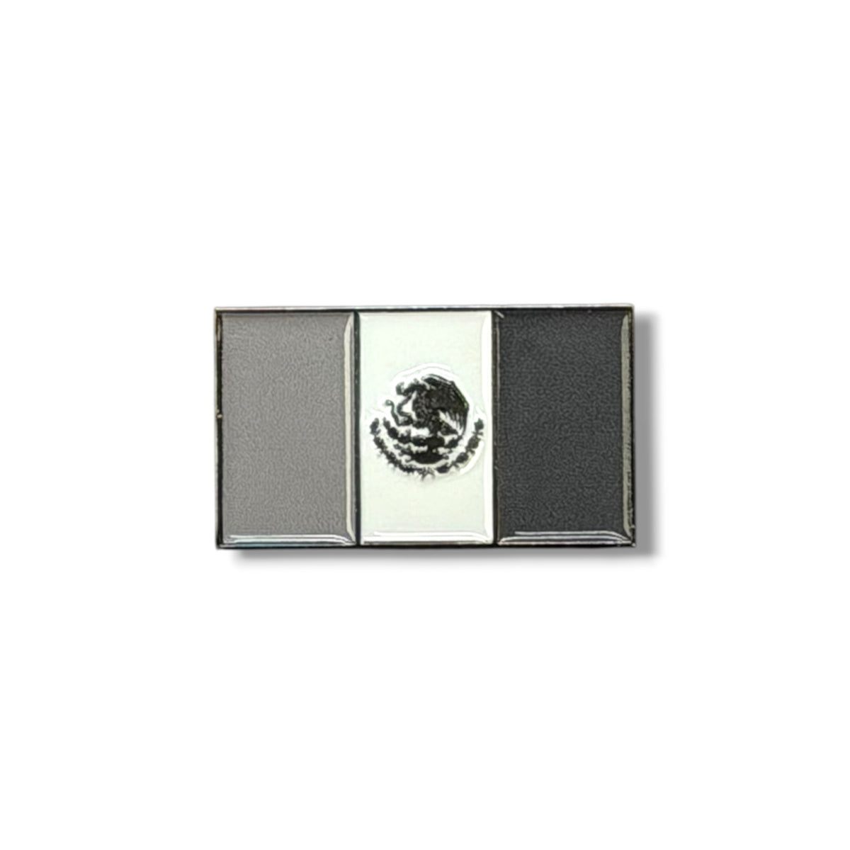 Mexico Flag Hat Pin -Grey