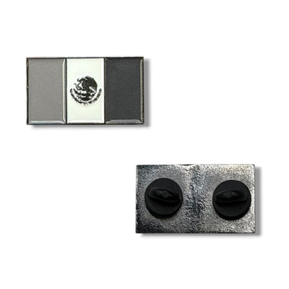 Mexico Flag Hat Pin -Grey