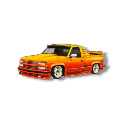 90s Custom OBS Hat Pin - Orange Gradient