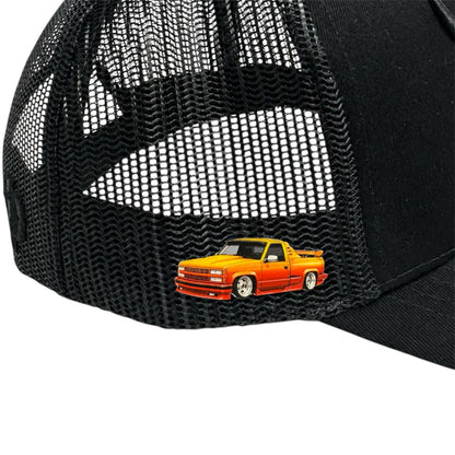 90s Custom OBS Hat Pin - Orange Gradient
