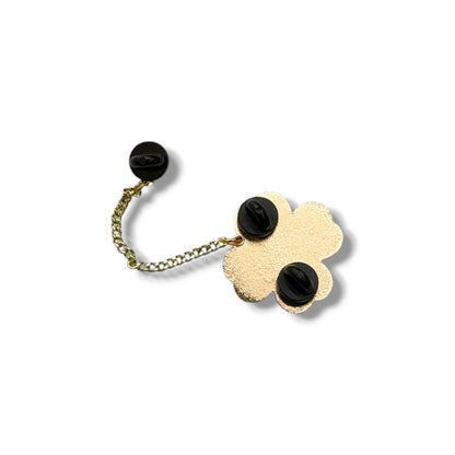 Clover Chain Hat Pin - Gold