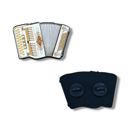 Accordion Hat Pin - White