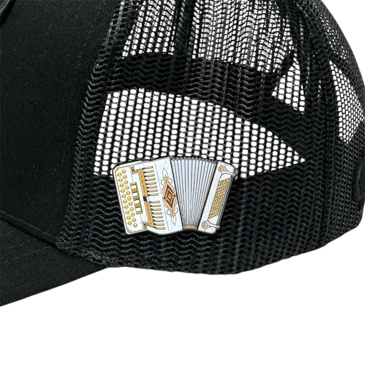 Accordion Hat Pin - White