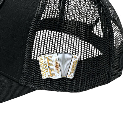 Accordion Hat Pin - White