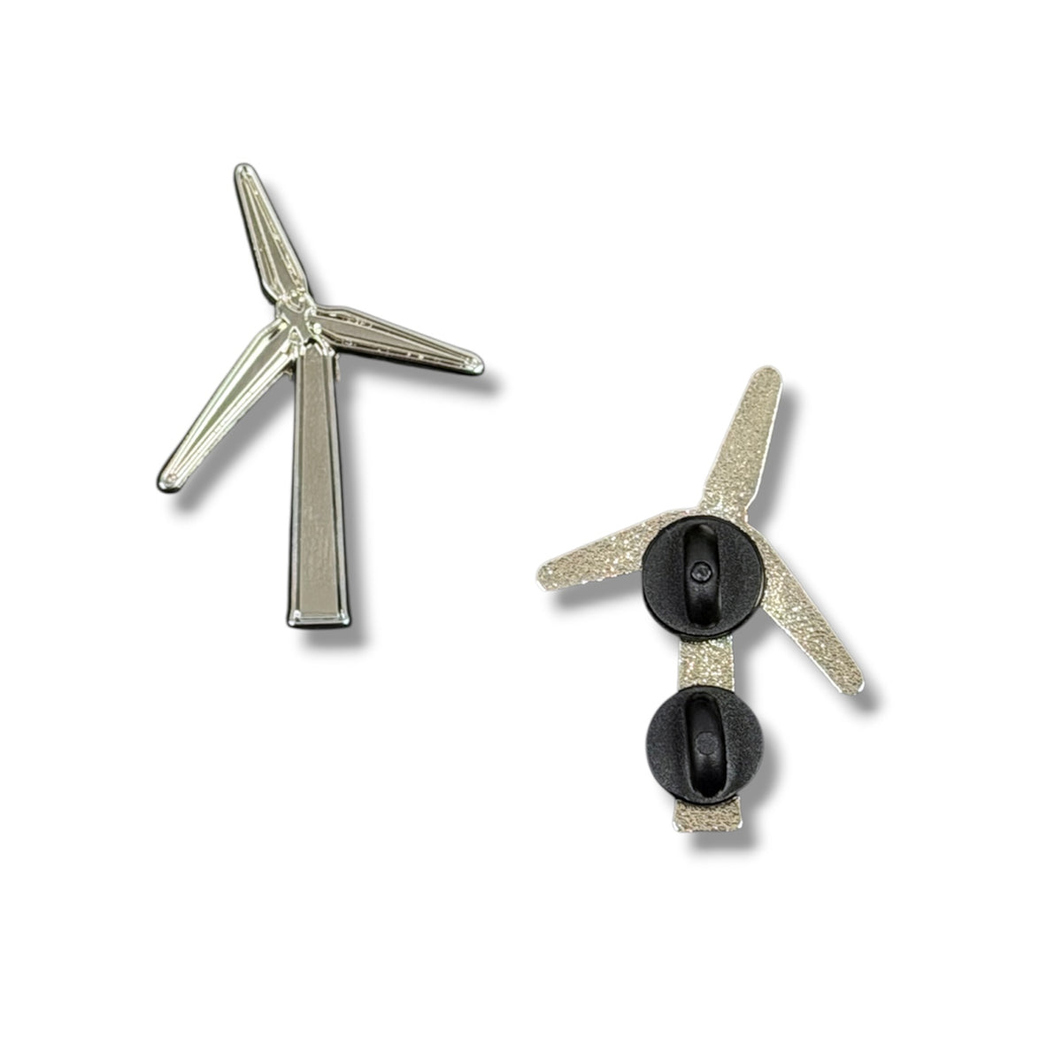 Wind Turbine Hat Pin - Silver