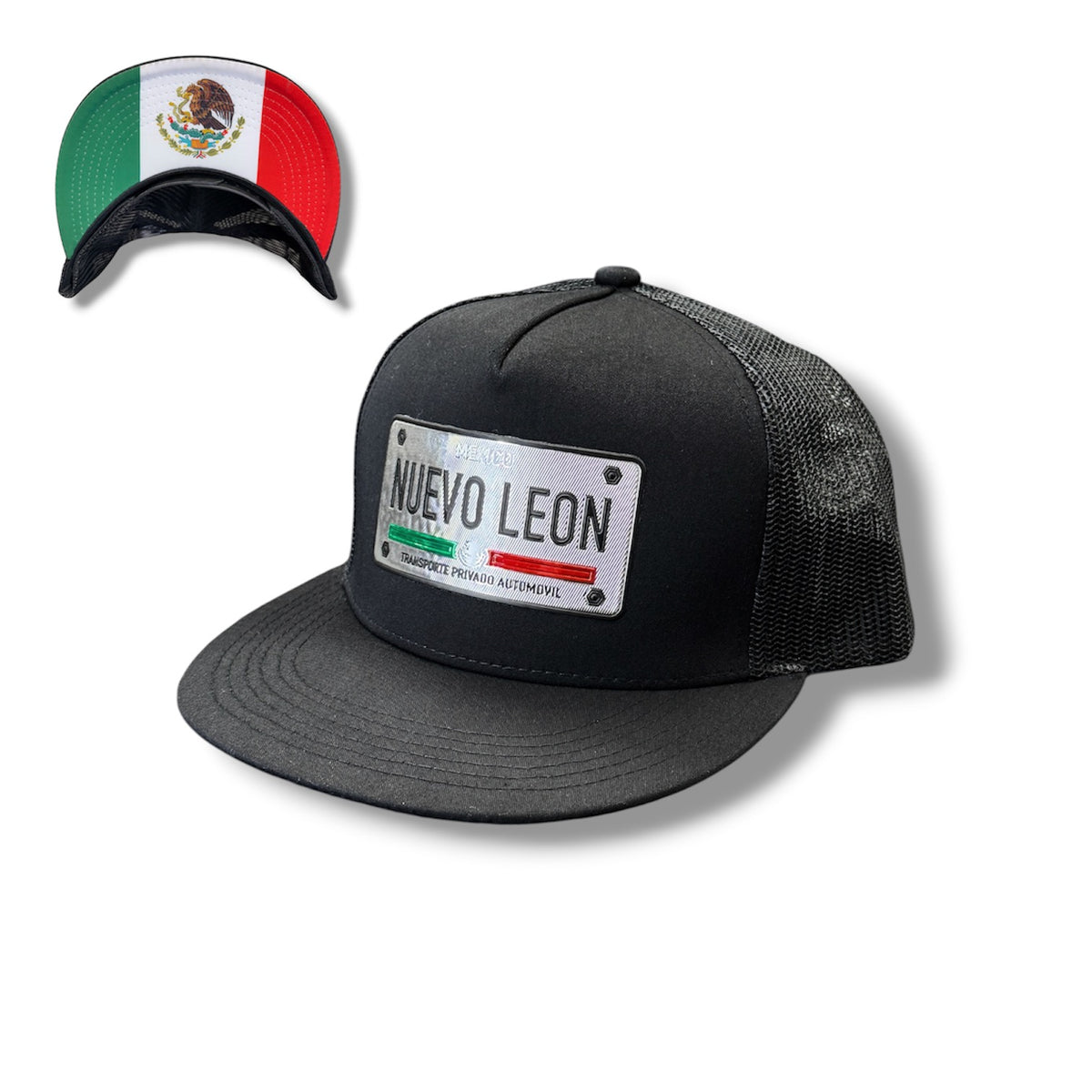 Silver Mexico License Plate Hat - Nuevo Leon